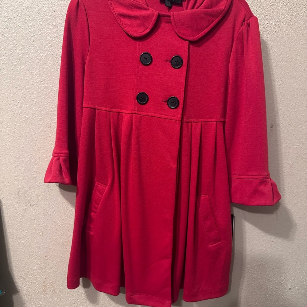 Amy Byer Red Pea Coat for Kids